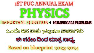 1st puc physics passing package and numericals problems Studysimplifing [upl. by Alboran]