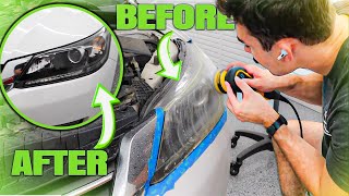 The Cheapest Way To Restore Headlights Permanently [upl. by Llerrehc]