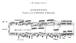 Andantino after Cantata BWV 8  JS Bach  Transc by SaintSaëns Score VIdeo [upl. by Ojibbob]