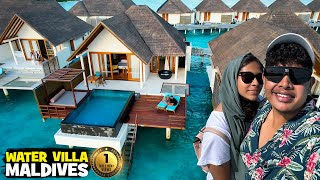 ₹80000 Water Villa ❤️ Room Tour Maldives  Irfans View [upl. by Bernadina]