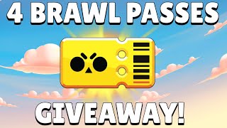 4x Brawl Pass Giveaway  Brawl Stars Season 6  April 2021 [upl. by Anivid]