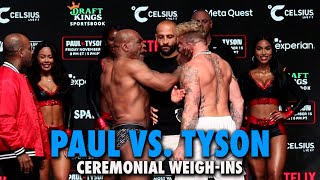 Mike Tyson SLAPS Jake Paul at Ceremonial Weigh ins [upl. by Gettings]