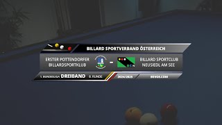 Bundesliga Dreiband 202425  1 Pottendorfer BSK gg Billard Sporclub Neusiedl  Tisch 1 [upl. by Eward]