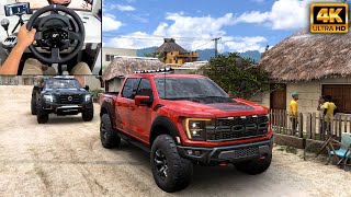 Ford F150 Raptor R amp Nissan Titan  OFFROAD CONVOY  Forza Horizon 5  Thrustmaster T300RS gameplay [upl. by Ibbie]