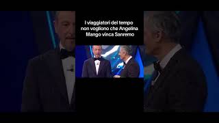 I viaggiatori del tempo non vogliono che Angelina mango vinca Sanremo geolier sanremo italy 2024 [upl. by Eladnwahs]