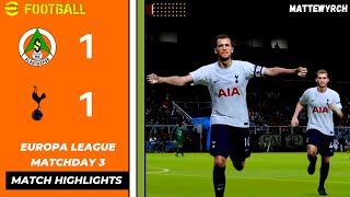 ALANYASPOR VS TOTTENHAM EUROPA LEAGUE PES 2021 SMOKE PATCH 2022 [upl. by Atidnan]