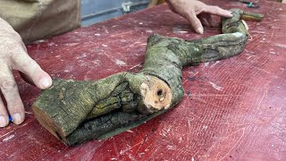 Talented Woodworking Carpenter  Use Oddly Curved Tree Branches To Create A Highlight For The Table [upl. by Attenov190]