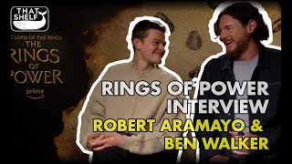 RINGS OF POWER Interview  Robert Aramayo amp Ben Walker [upl. by Coulombe]