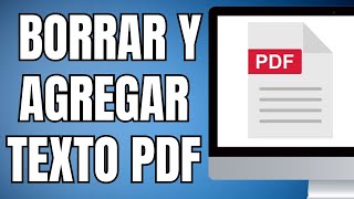 Como Borrar y Agregar texto en Pdf Paso a paso 2024 [upl. by Karee18]