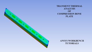 Compression Bone Plate  Transient Thermal Analysis I Temperature  Heat Flux  ANSYS Workbench [upl. by Suissac]