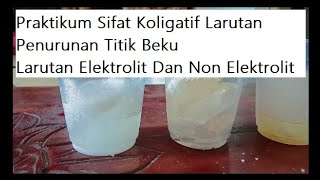 Praktikum Sifat Koligatif Larutan Penurunan Titik Beku Larutan Elektrolit dan Non Elektrolit [upl. by Bayer]