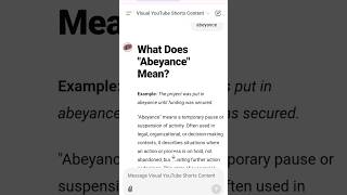 What Does quotAbeyancequot Mean [upl. by Bega]