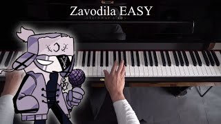 Zavodila EASY Part  Piano Tutorial  Friday Night Funkin [upl. by Nehpets]