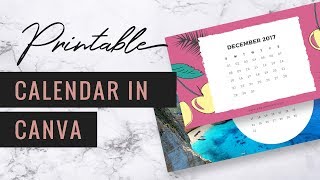 How to Create a Printable Calendar in Canva ♡ Easy Tutorials with Reina [upl. by Nosidam]