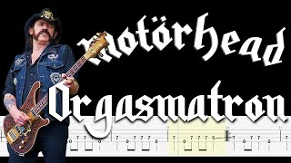 Motörhead – Orgasmatron 🔴Bass Tabs  Notation ChamisBass chamisbass motorheadbass basstabs [upl. by Anirehtak]