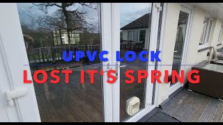 UPVC door lock broken  multipoint lock loose and lost its spring broken [upl. by Yasibit]