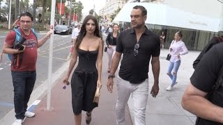 Emily Ratajkowski walks on the Croisette in Cannes [upl. by Moth]