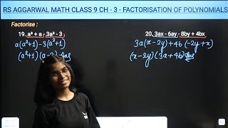 Q11 to 20 Ex  3A  Ch  3  Factorisation of Polynomials  RS Aggarwal Math class 9  RN Glory [upl. by Forsyth603]