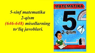 5sinf matematika 2qism malumotlar qatorining orta arifmetigi 646648 misollar toliq javoblari [upl. by Charlotte123]