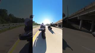 2023 S1000RR vs Stretched 2017 GSXR1000R Race [upl. by Dichy]