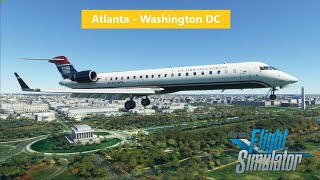 Aerosoft CRJ 700  MSFS 2020  Atlanta  Washington DC  KATL  KDCA  Vatsim [upl. by Latty]