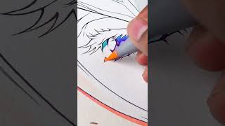 Drawing anime eyes  Rukia  Bleach art shorts drawing art bleach [upl. by Elaval]