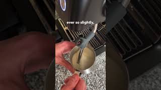 Breville Barista Express  How to steam oatmilk for latte art no cuts shorts [upl. by Prunella756]