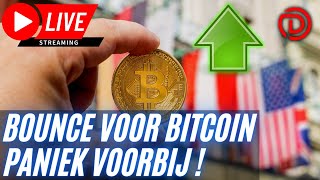 Bounce Voor Bitcoin  Is De Paniek Voorbij   Live Koers Update Bitcoin amp Aandelen [upl. by Kries508]