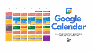React Calendar  React Js Interview Questions  Frontend Machine Coding Interview Experience [upl. by Jacquetta]