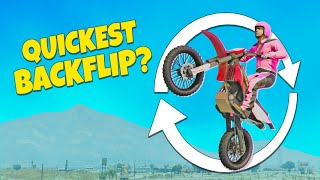 GTA 5  Which BIKE BACKFLIPS the QUICKEST [upl. by Enerual]