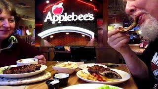 Eating Ribs at Applebees Restaurant [upl. by Golda490]