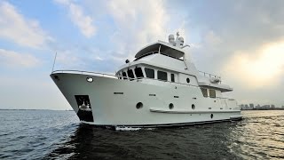 Bering 65 Serge  Steel expedition trawler yacht underway [upl. by Aremihc]