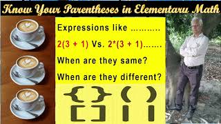 Parentheses Elementary Difference [upl. by Aidul]