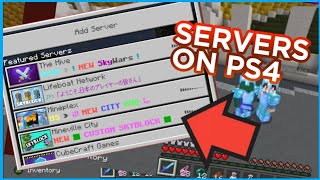 HOW TO PLAY SERVERS ON MINECRAFT PS4 EASIEST WAY  HOW TO ADD SERVERS ON XBOX ONLY NEED PHONE [upl. by Ecitnirp]