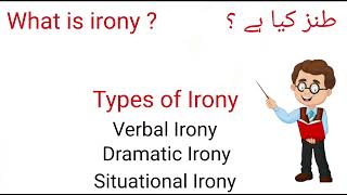 What is Irony Types of IronyVerbal Irony Dramatic Irony Situational Irony Explained UrduHindi [upl. by Harrietta]