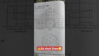 Engineering Drawing ✍️ isometric to Orthographic ed drawing [upl. by Keller77]