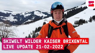 Wintersport live update vanuit SkiWelt Wilder Kaiser  Brixental  21022022 [upl. by Onidranreb]