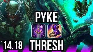 PYKE amp Tristana vs THRESH amp Ezreal SUP  8010 Legendary 500 games  EUW Master  1418 [upl. by Etz]