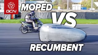 Fastest Recumbent Bike Vs Motorbike  Which Will Win [upl. by Emarie]