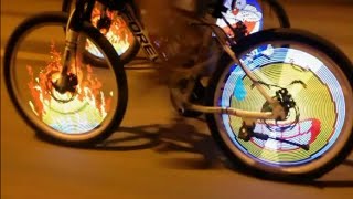 Colorful bicycle wheel light spoke light led light Omni Cool Cycling [upl. by Fonseca63]