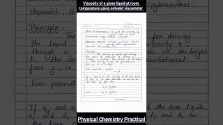 Determination of viscosity by using ostwalds viscometer practical chemistry assignment class12 [upl. by Albrecht]