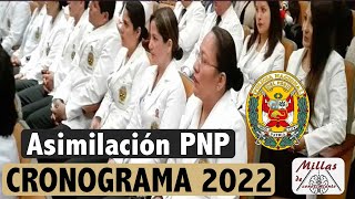 ASIMILACIÓN PNP Cronograma 2022 Salud [upl. by Luoar]