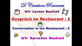 Learn German Ep 17 Menu Restaurant Platz Kaffee Salat Phrases German D Creations Resources [upl. by Iaht40]