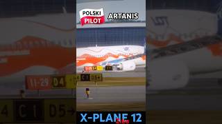 Polski Pilot ląduje bez podwozia Dym iskry B737 XPLANE 13 rocznica Lądowanie w Warszawie shorts [upl. by Lennod]