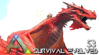 ARK SURVIVAL EVOLVED  NEW ALPHA FIRE WYVERN PERFECT 600 TAME  E53 MODDED ARK EXTINCTION CORE [upl. by Annekim308]