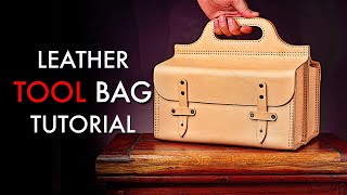 Leather Tool Bag DIY  Tutorial and Pattern Download [upl. by Anaigroeg107]