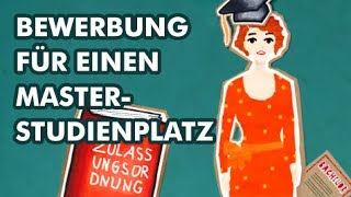 Bewerbung um einen Masterstudienplatz  Studieren so geht´s [upl. by Hershell451]