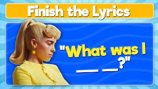 Finish the Lyrics  Popular 2023 Songs Music Quiz [upl. by Florella]