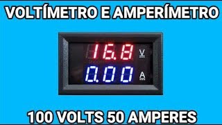 VOLTÍMETRO E AMPERÍMETRO 100 VOLTS 50 AMPERES COM SHUNT [upl. by Aiciles]