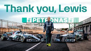 PETRONAS Reunites Lewis Hamilton With His Iconic Mercedes F1 Cars [upl. by Ches]